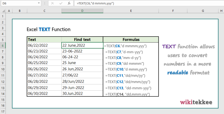 Excel Text Function Practical Examples Wikitekkee