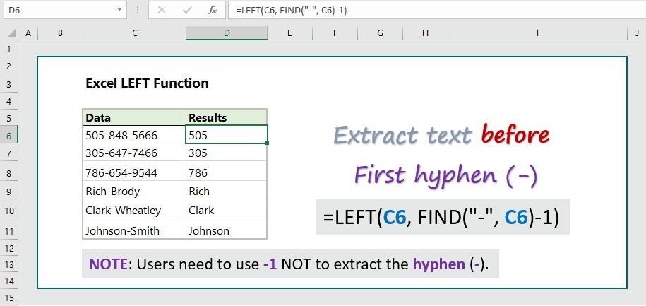 Excel Left Function Practical Examples Wikitekkee