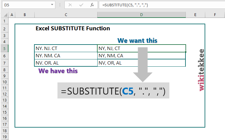 excel-substitute-function-10-examples-wikitekkee