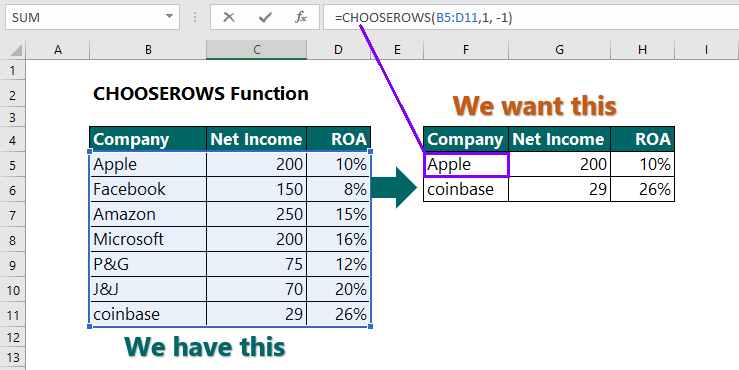 excel-chooserows-function-3-examples-wikitekkee