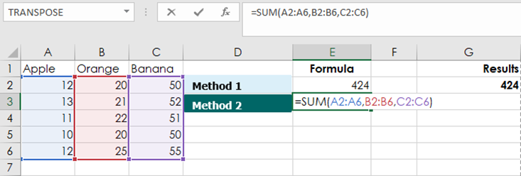 Excel Sum Function To Sum Numbers In A Range 1 Easy Method Wikitekkee 7375