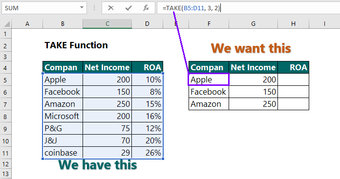 excel-take-function-2-examples-wikitekkee