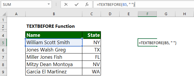 Excel TEXTBEFORE Function 2 Examples Wikitekkee