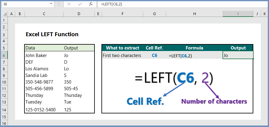 Excel Formula To Extract Left Characters