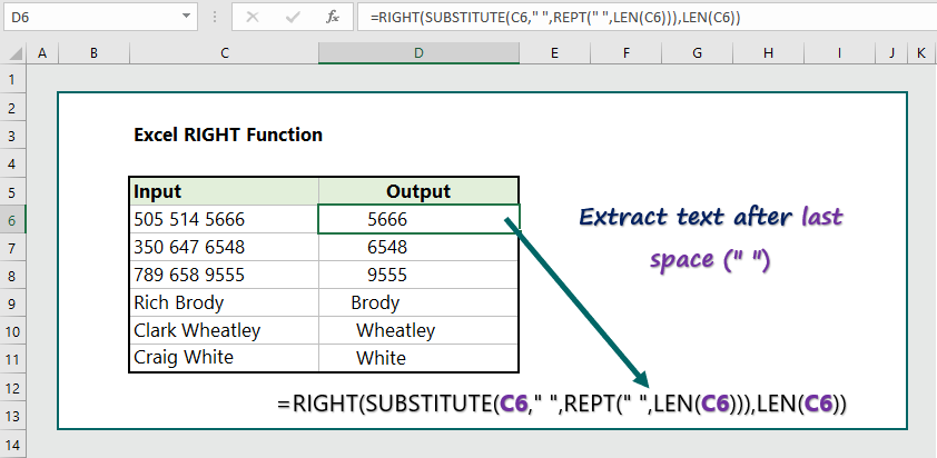 Excel Formula Return Text After First Space