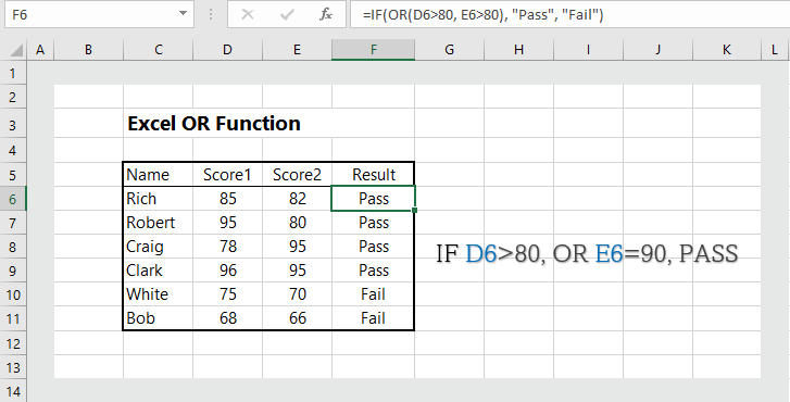 Excel Or Function 5 Examples Wikitekkee 