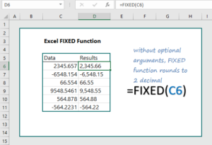 Excel FIXED Function ( 5 Practical Examples) - wikitekkee