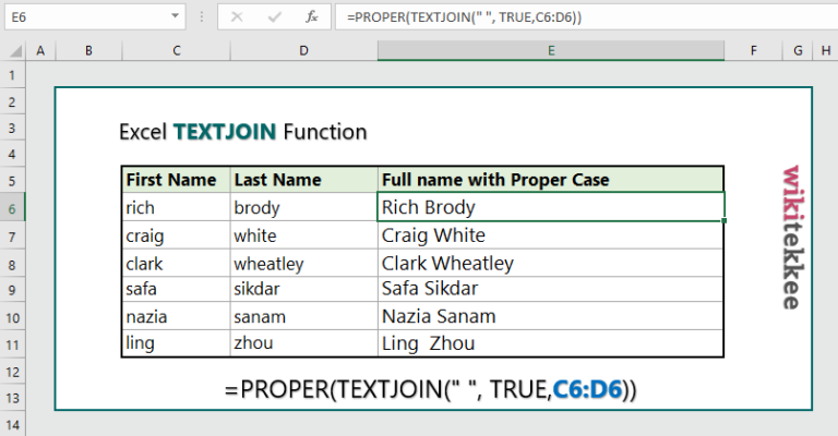 Excel Textjoin Function 6 Practical Examples Wikitekkee 6054