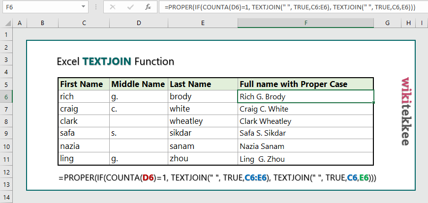 Excel Textjoin Function 6 Practical Examples Wikitekkee 9800