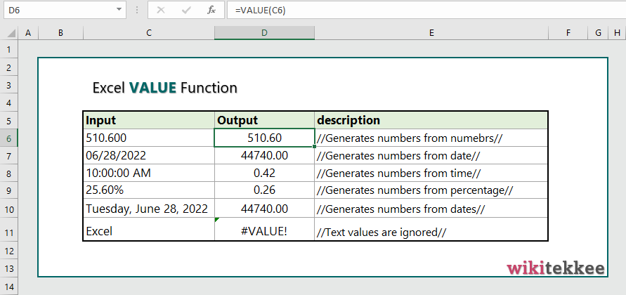 Excel Value Function 2 Practical Examples Wikitekkee 6106