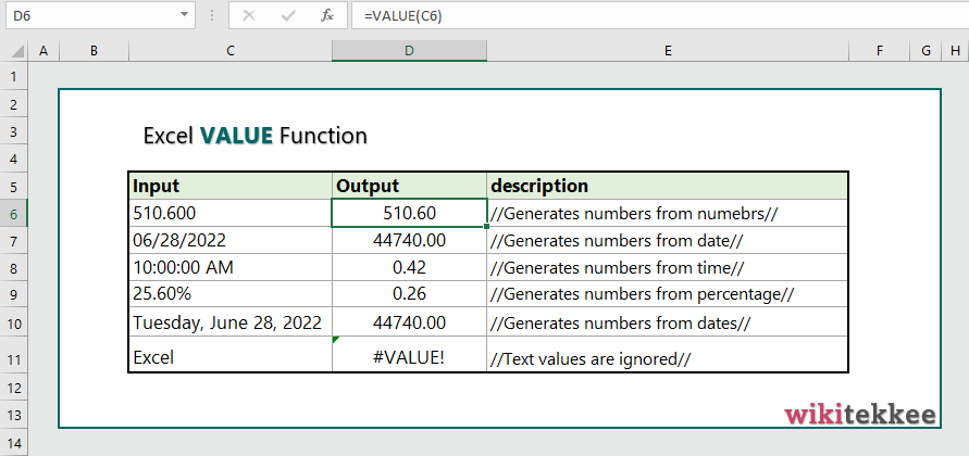 Excel Value Function 2 Practical Examples Wikitekkee 1946