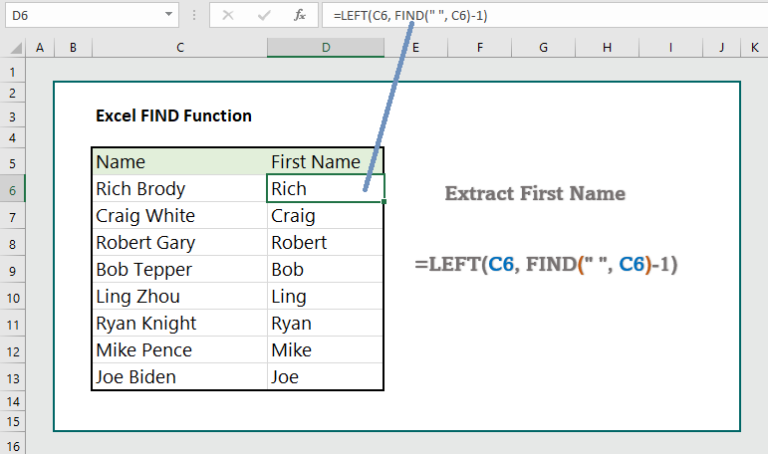 Excel Formula To Extract The First Word In A Cell